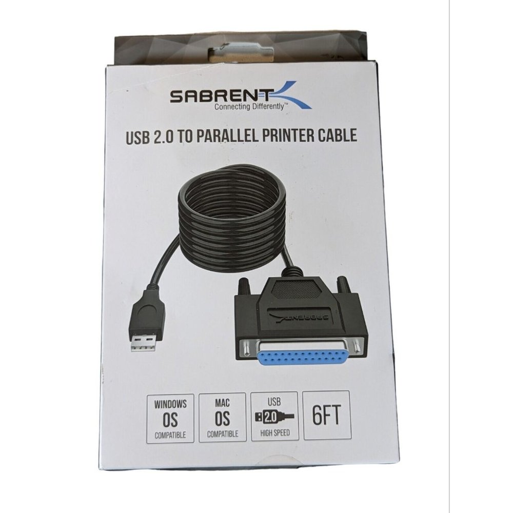 Sabrent USB to Parallel IEEE 1284 Printer Cable Adapter (CB-DB25)